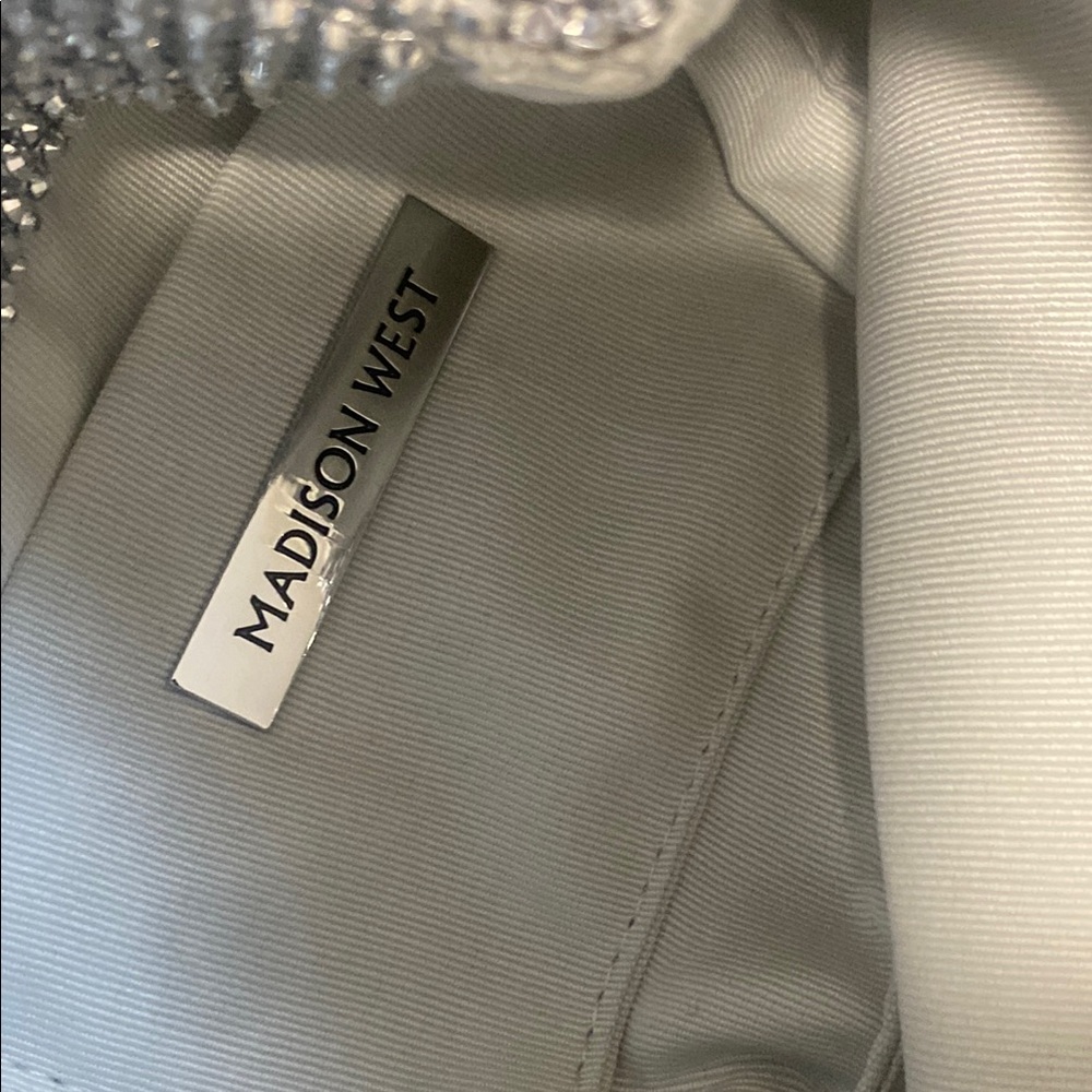 Madison West Silver Rhinestone Bag - Picture 4 of 4